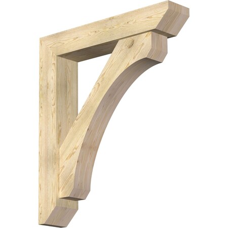 Ekena Millwork Legacy Slat Rough Sawn Bracket w/ Offset Brace, Douglas Fir, 8"W x 42"D x 48"H BKT0806X42X48LEC06RDF